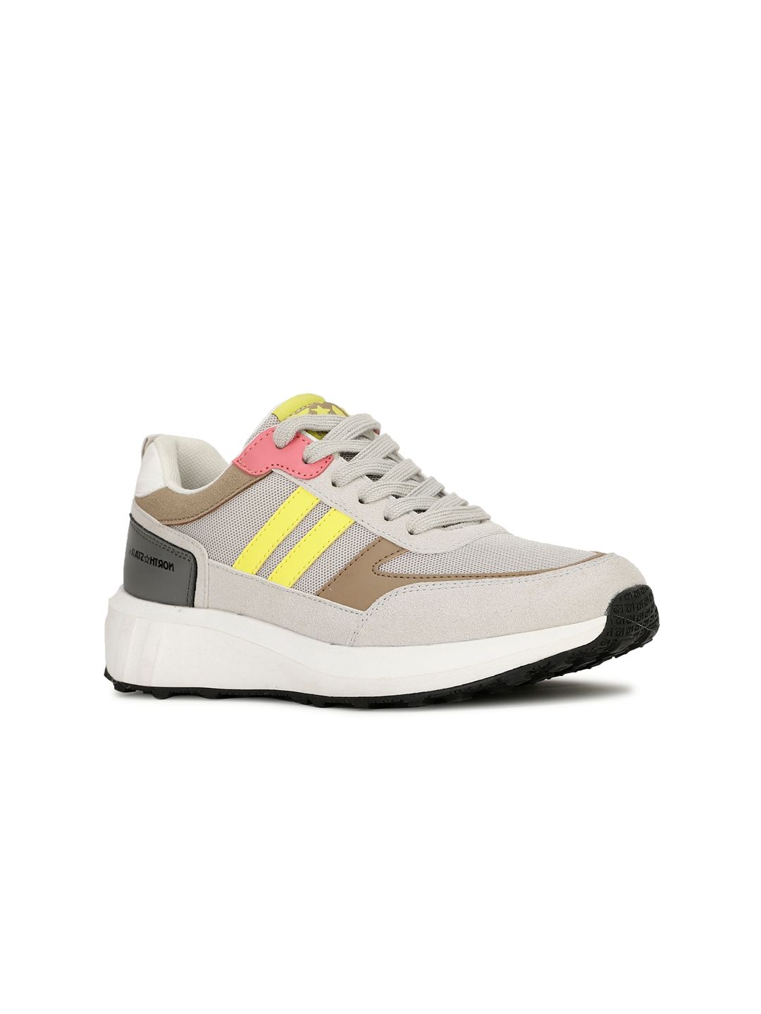 North Star Women Colourblocked PU Sneakers Price in India