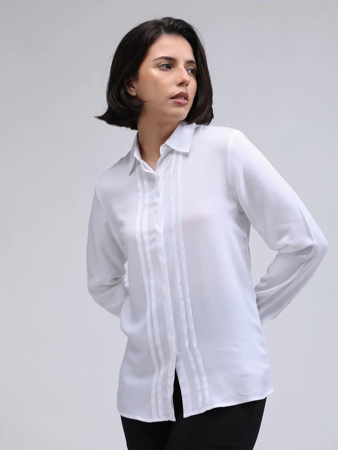IDK White Shirt Style Top Price in India