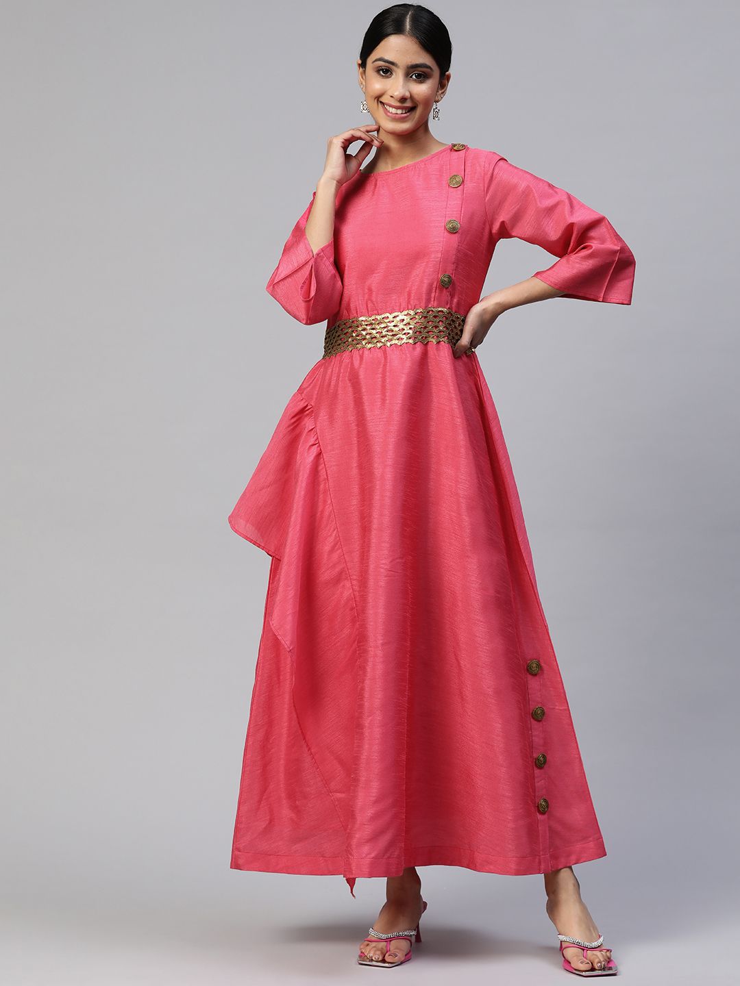 Cottinfab Ethnic Maxi Dress Price in India