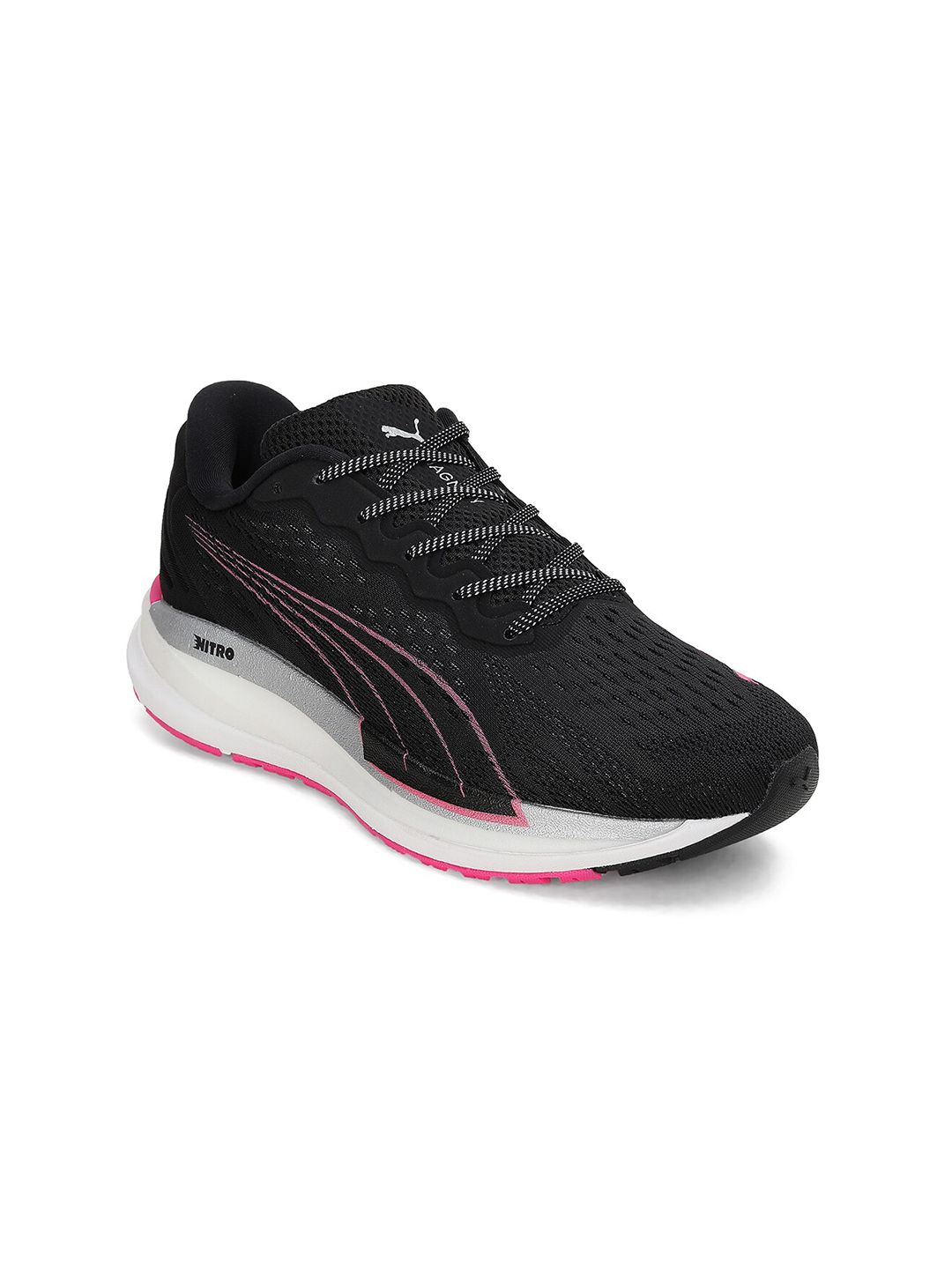 Puma Women Magnify NITRO Woven-Design Running Sports Shoes