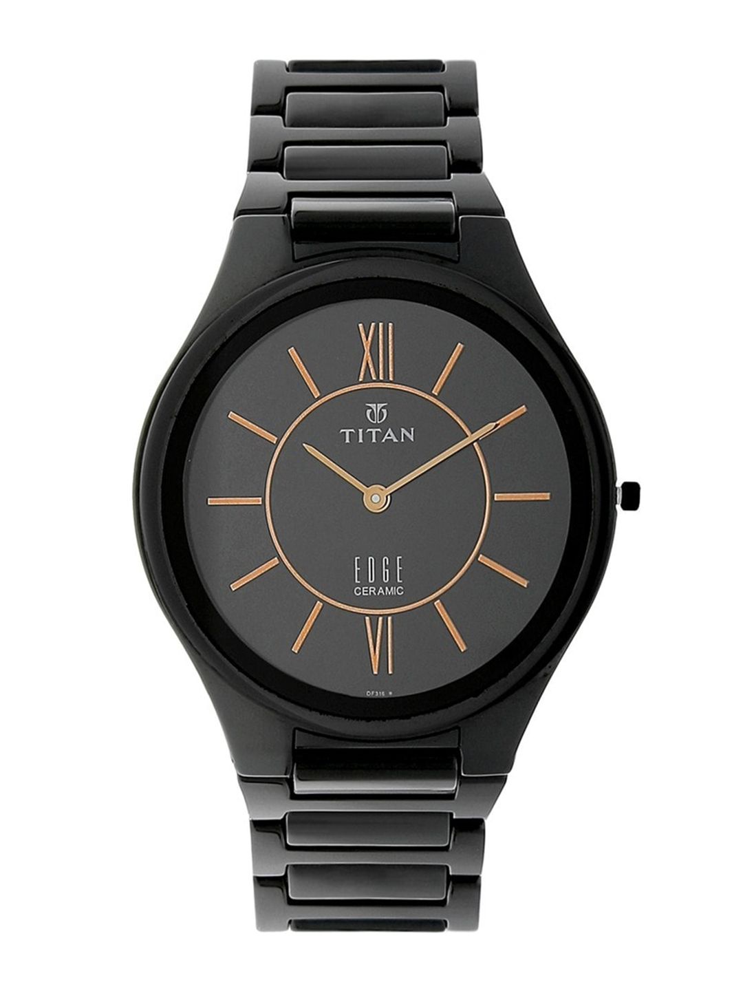 Titan Titan Edge Ceramic Quartz Analog With Black Dial Watch For Men - Nt1696nc01