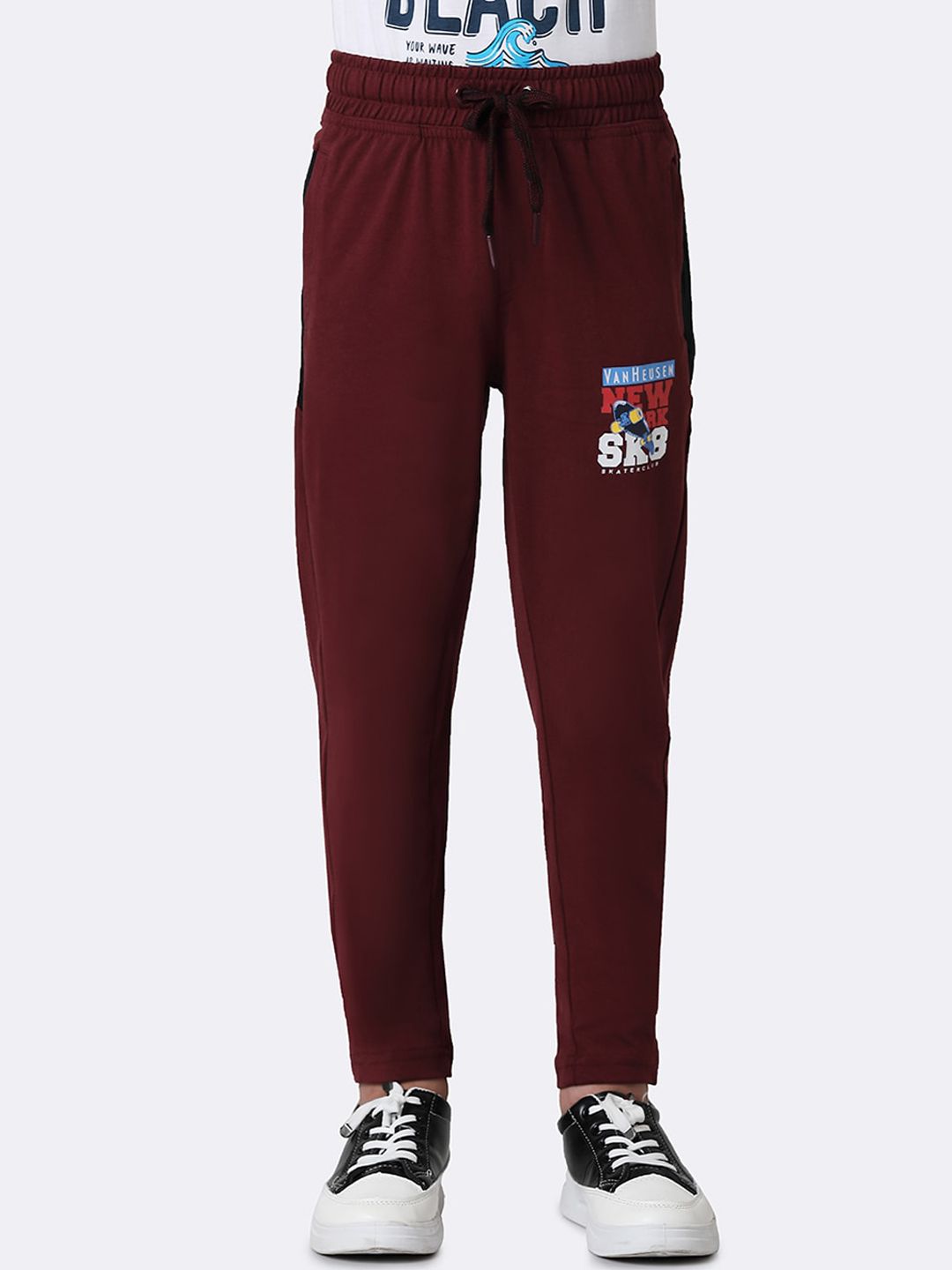 Van Heusen Boys Printed Cotton Smart Tech Easy Stain Release Track Pants