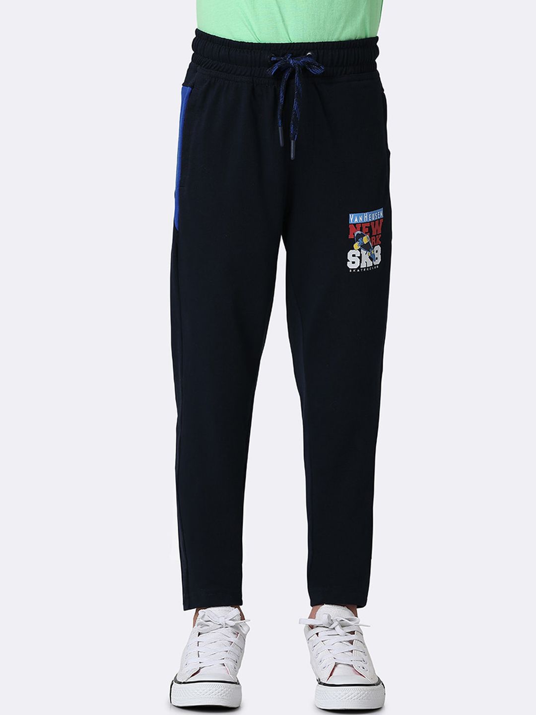 Van Heusen Boys Printed Cotton Smart Tech Easy Stain Release Track Pants