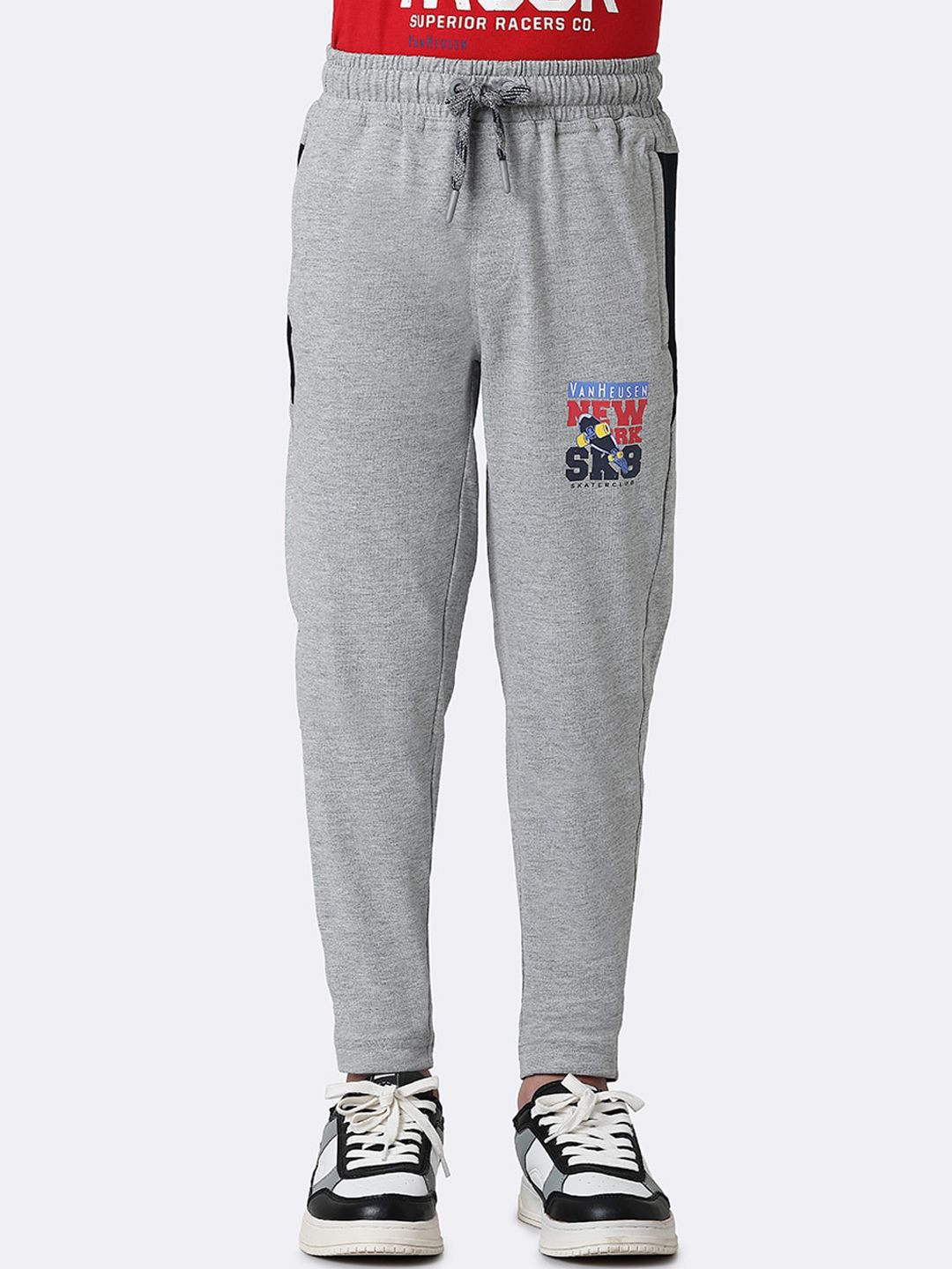 Van Heusen Boys Printed Cotton Smart Tech Easy Stain Release Track Pants