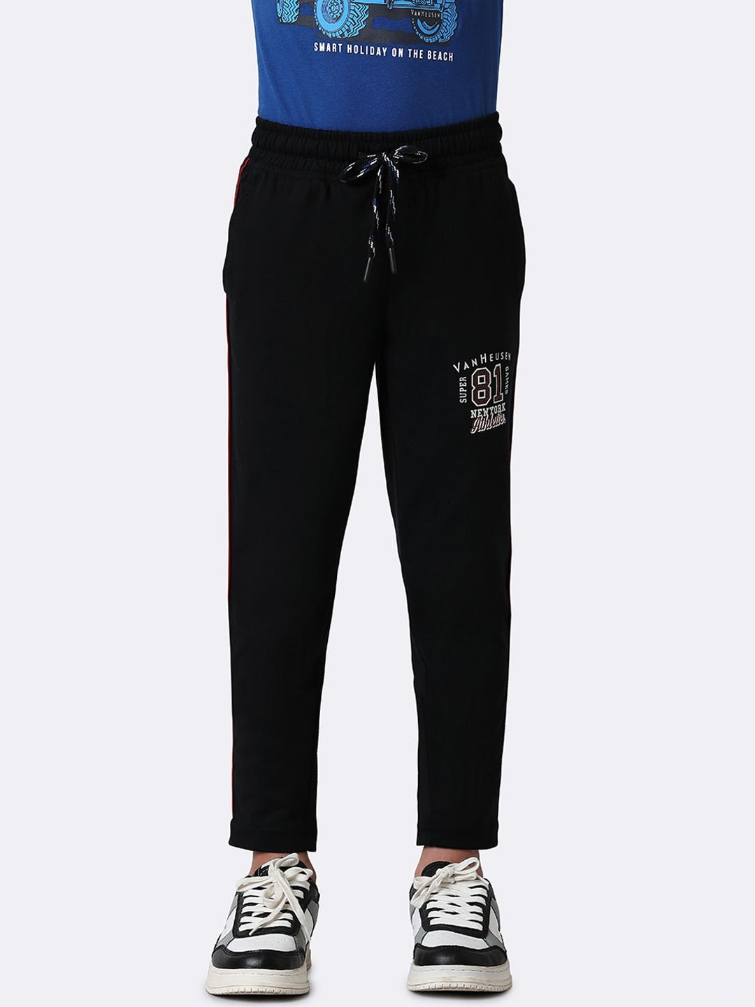 Van Heusen Boys Printed Cotton Smart Tech Easy Stain Release Track Pants