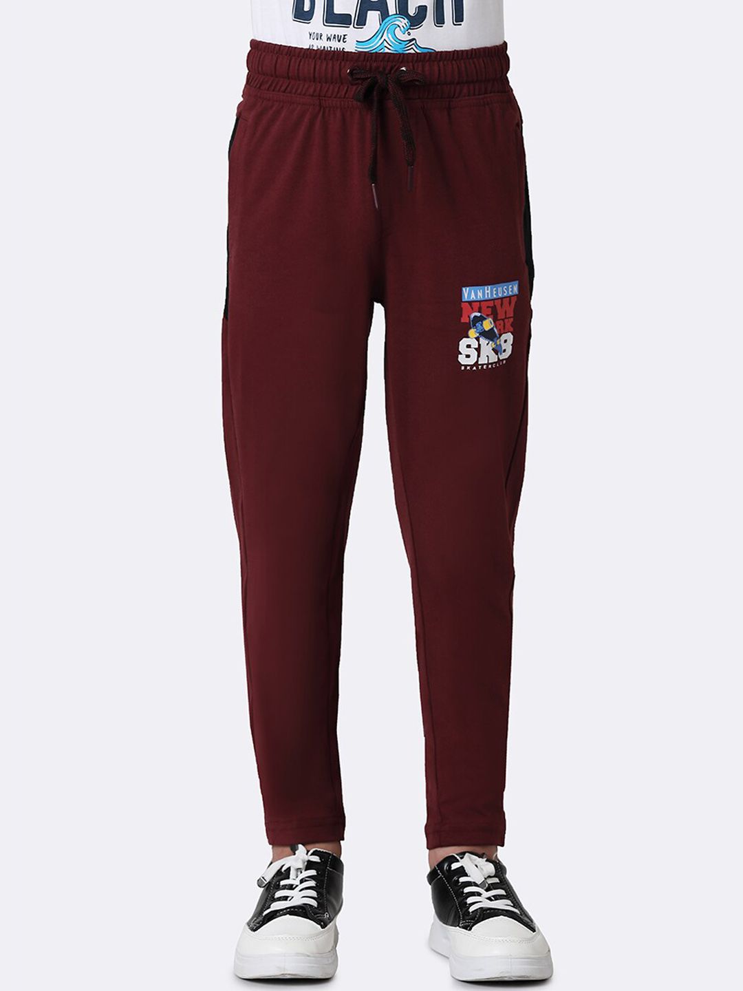 Van Heusen Boys Printed Cotton Smart Tech Easy Stain Release Track Pants