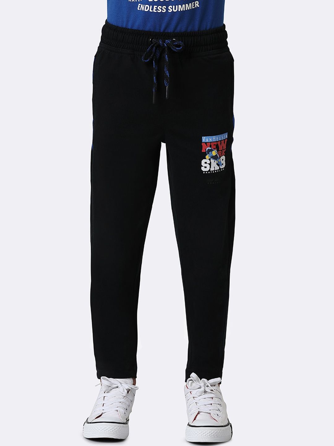 Van Heusen Boys Printed Cotton Smart Tech Easy Stain Release Track Pants