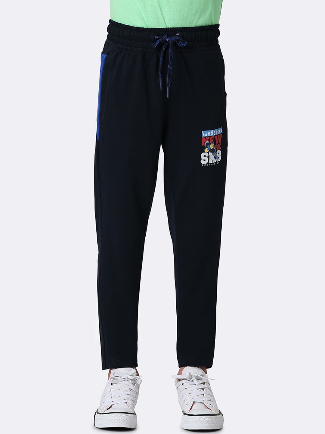 Van Heusen Boys Printed Cotton Smart Tech Easy Stain Release Track Pants