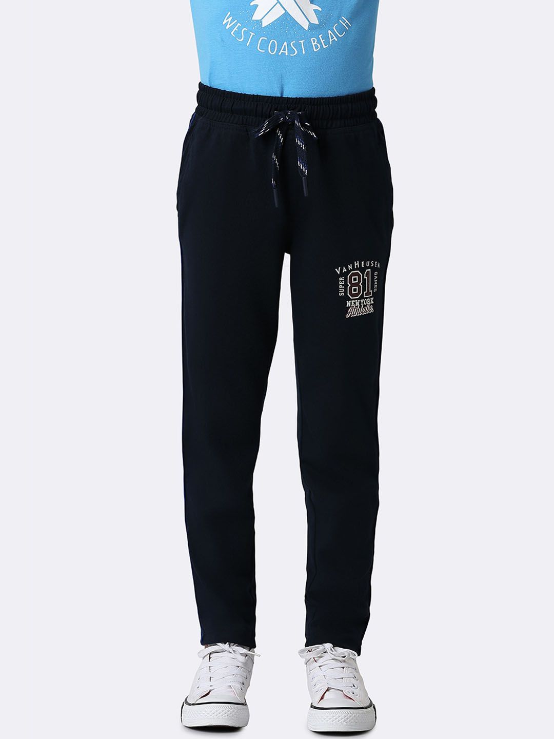 Van Heusen Boys Printed Cotton Smart Tech Easy Stain Release Track Pants