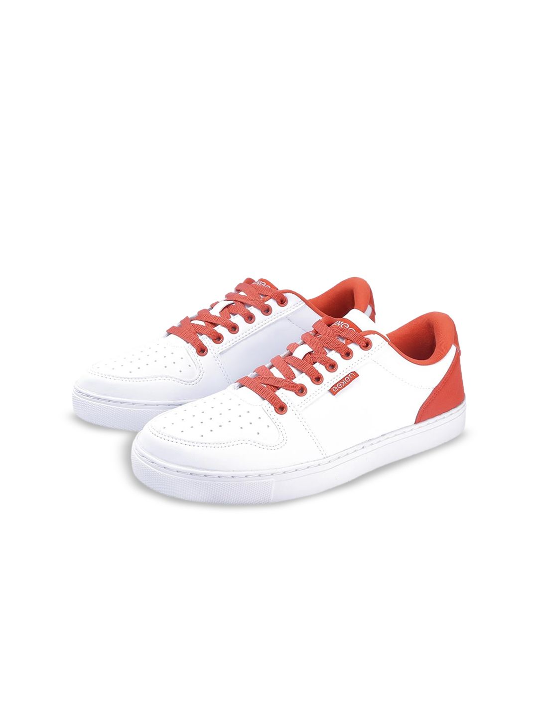 Paragon Women White Perforations Leather Sneakers