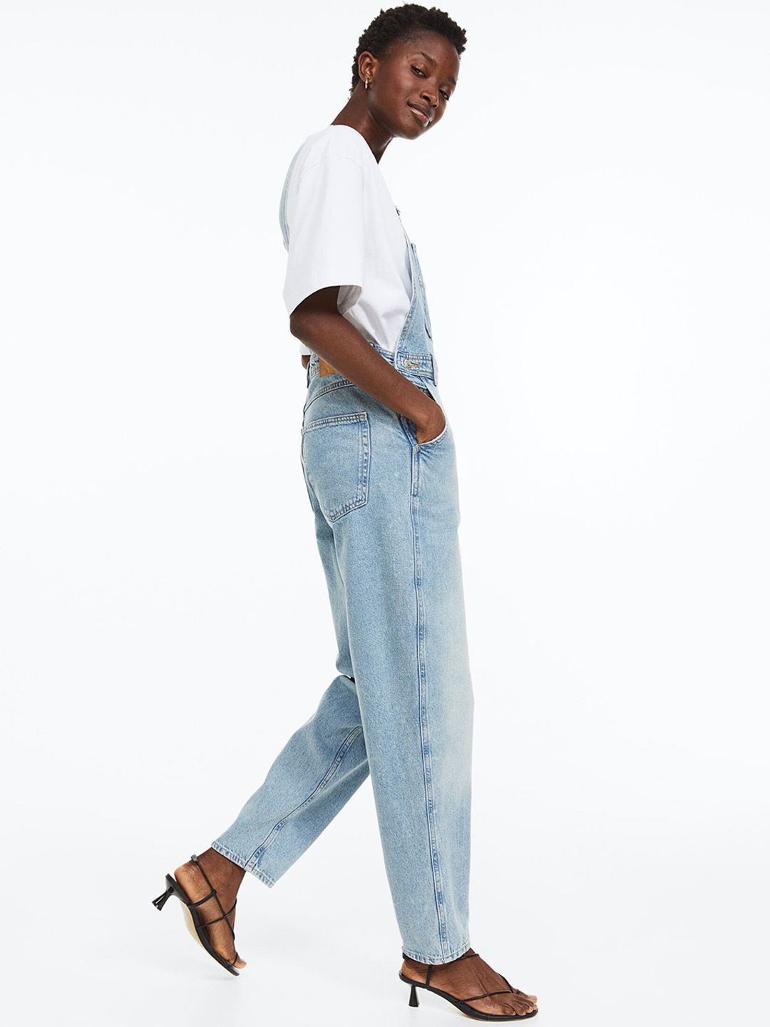 Buy H&M Women Mom Fit Denim Dungarees - Dungarees for Women