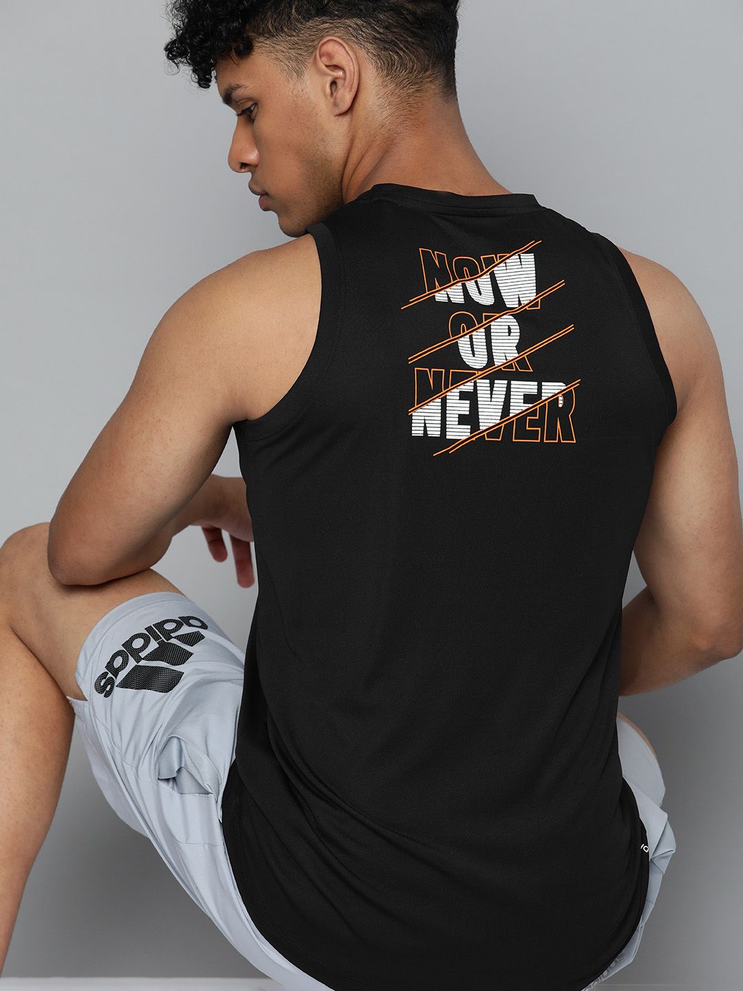 HRX by Hrithik Roshan Men Typography Printed Rapid-Dry Training Sports T-shirt