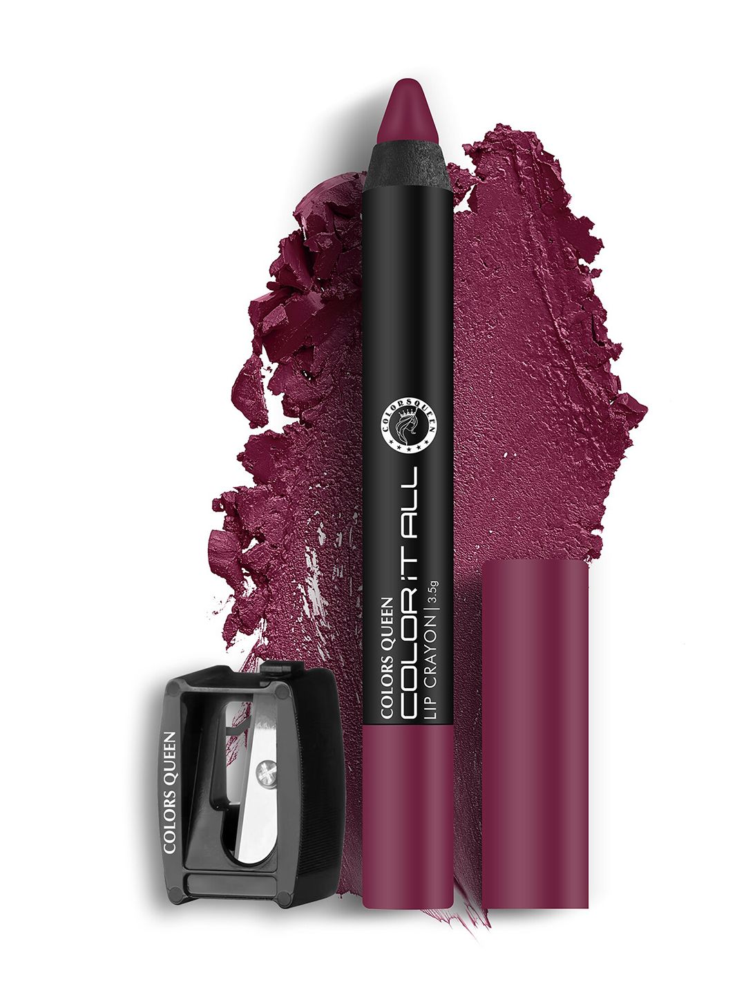 Colors Queen Color It All Non Transfer Lip Crayon With Sharpener 4 g - Plum House 02
