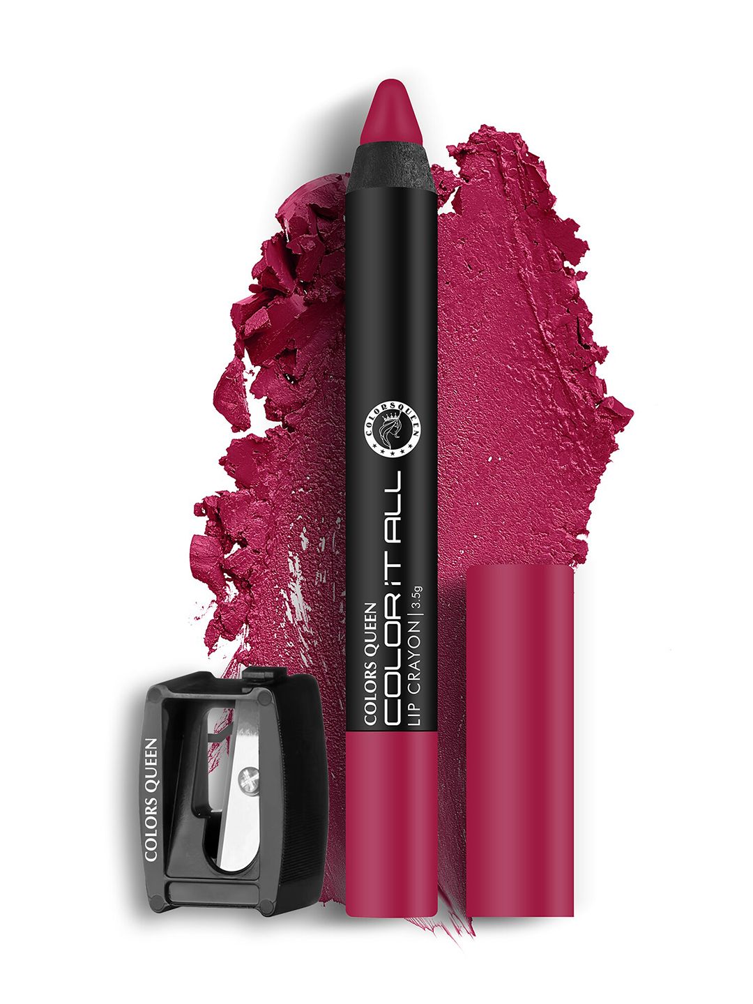 Colors Queen Color It All Non Transfer Lip Crayon With Sharpener 4 g - Blood Red 18