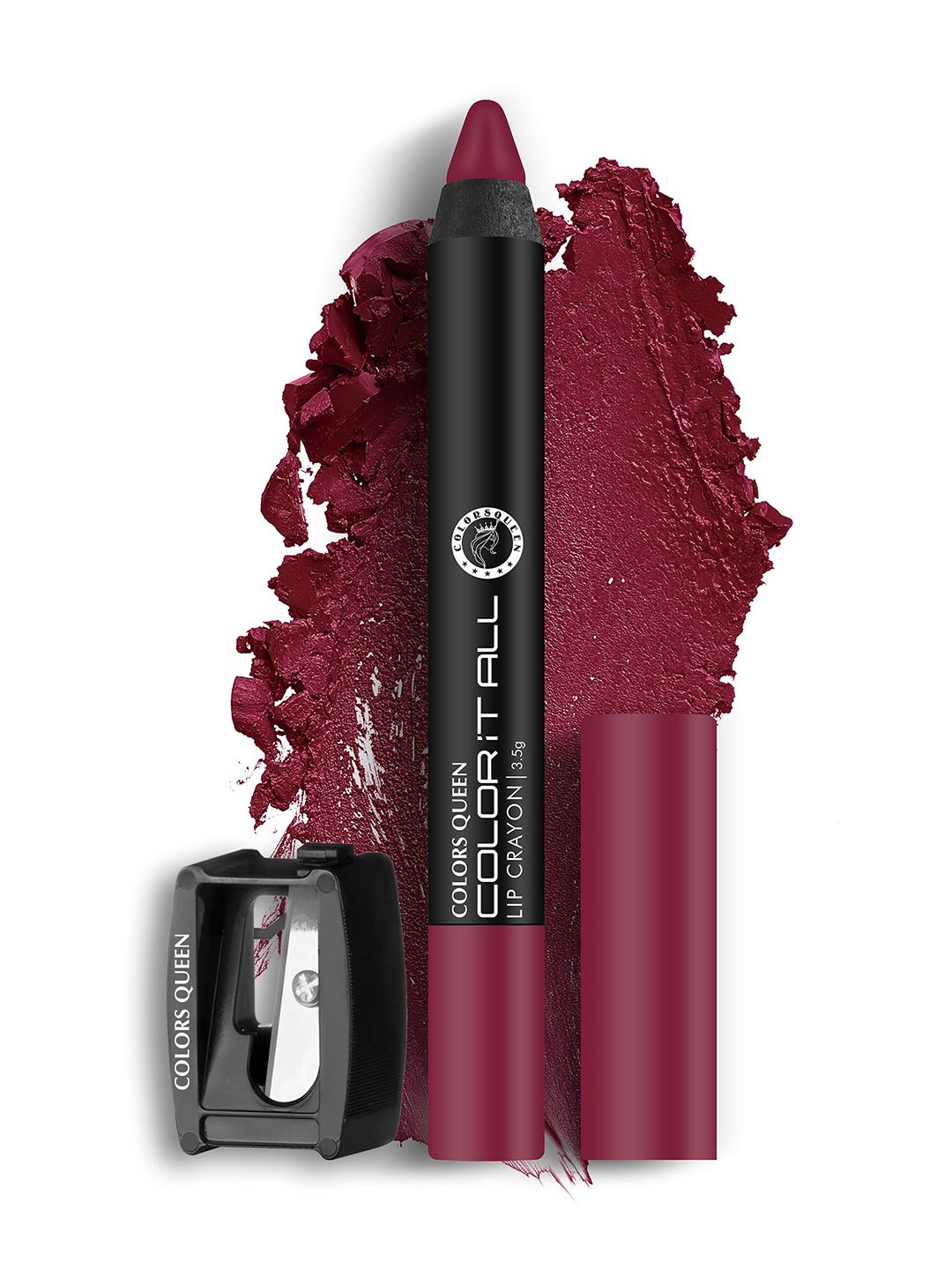 Colors Queen Color It All Non Transfer Lip Crayon With Sharpener 4 g - Dynamite Berry 07