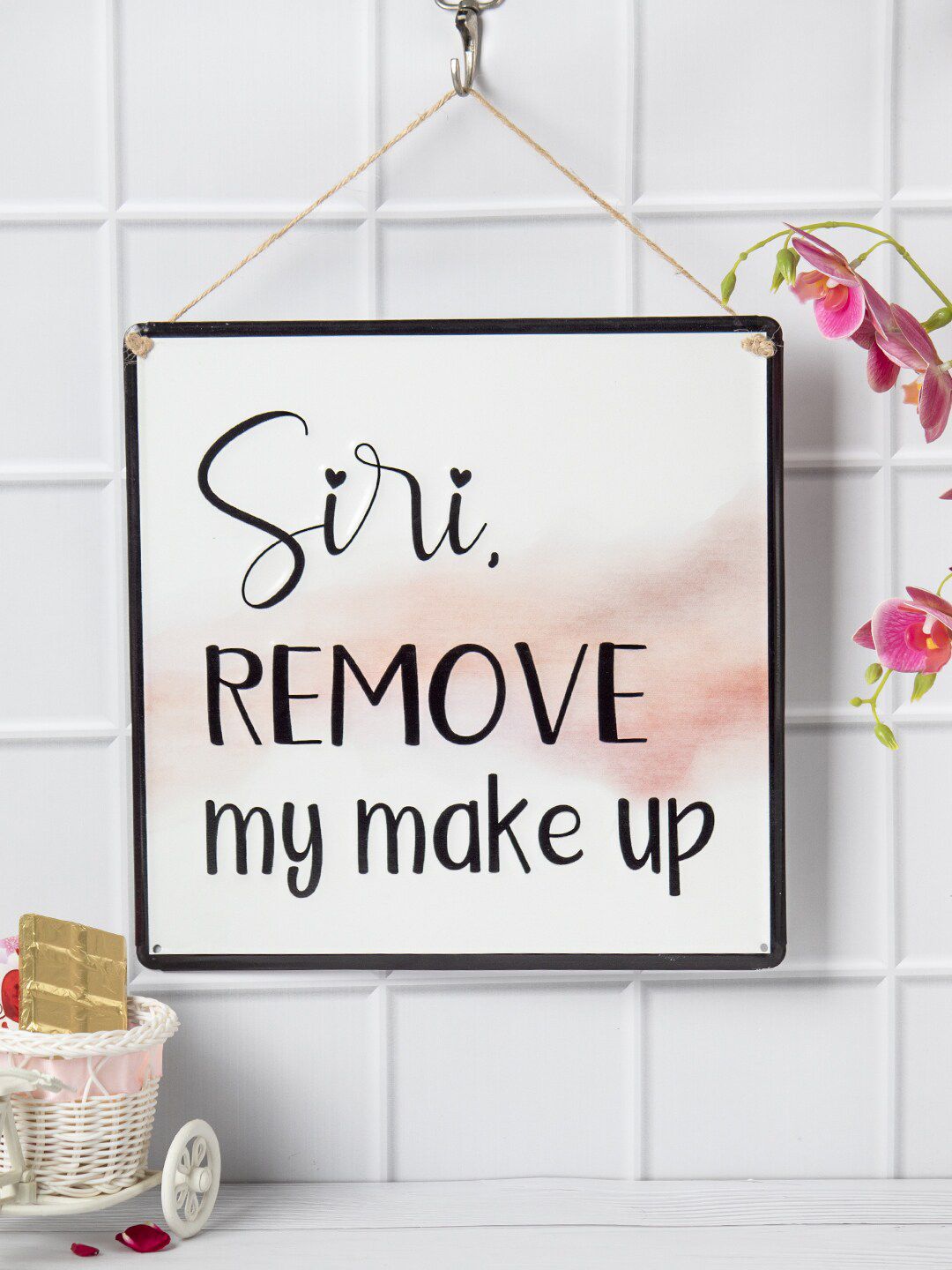 MARKET99 REMOVE My Makeup Wood Matte Hanging Hall Signs and Plaques-11.8In