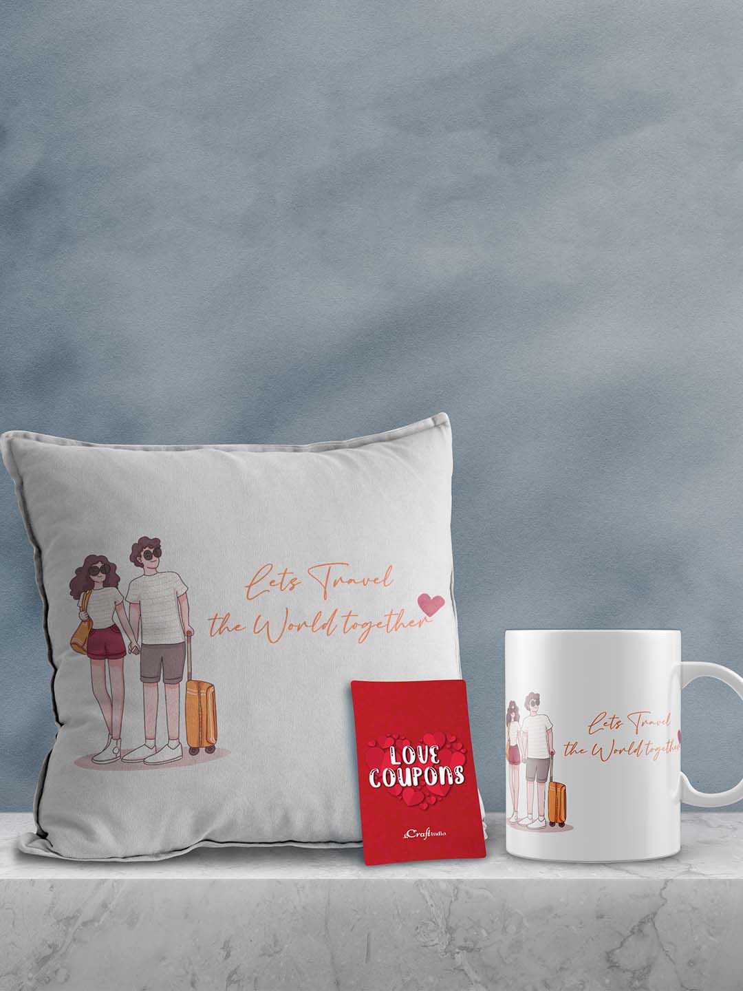 Artisyn White & Orange 3 Pcs Valentine Gift Set