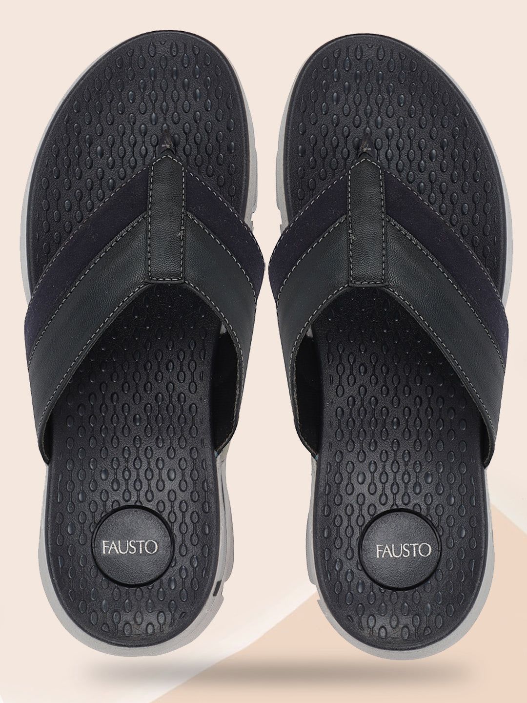 FAUSTO Men Slip On Thong Flip-Flops