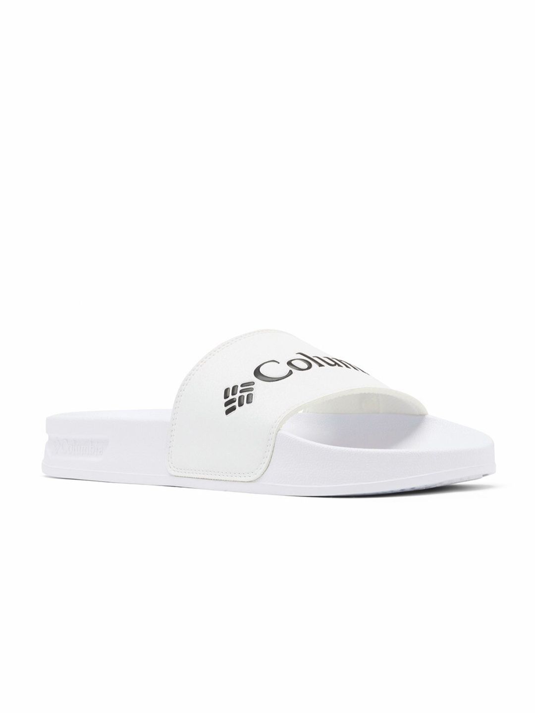 Columbia Women White Printed Sliders