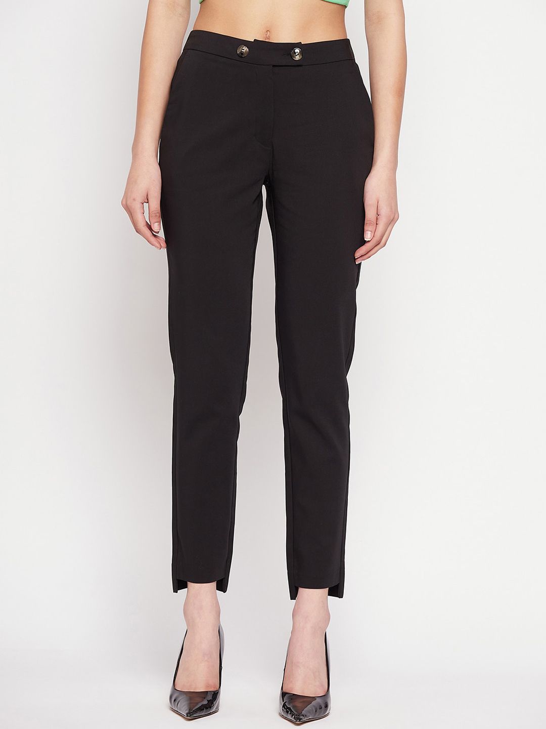 Madame Women Mid-Rise Trousers Price in India