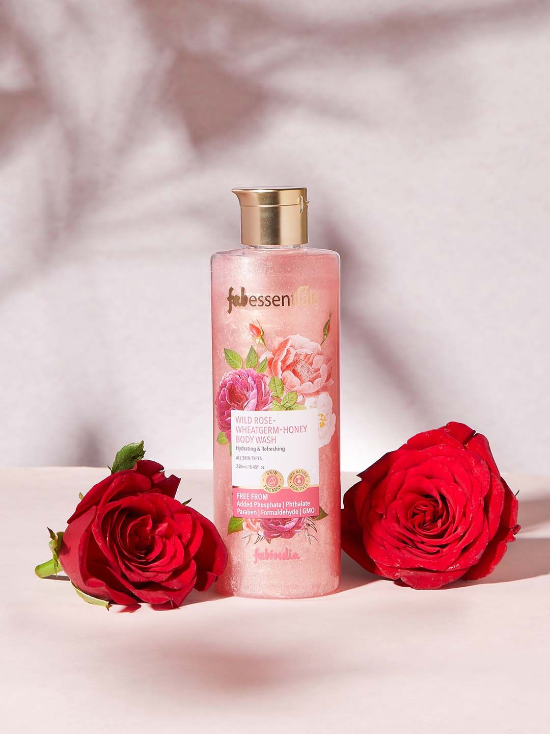 Fabindia Wild Rose + Wheatgerm + Honey Body Wash with Almond - 250 ml