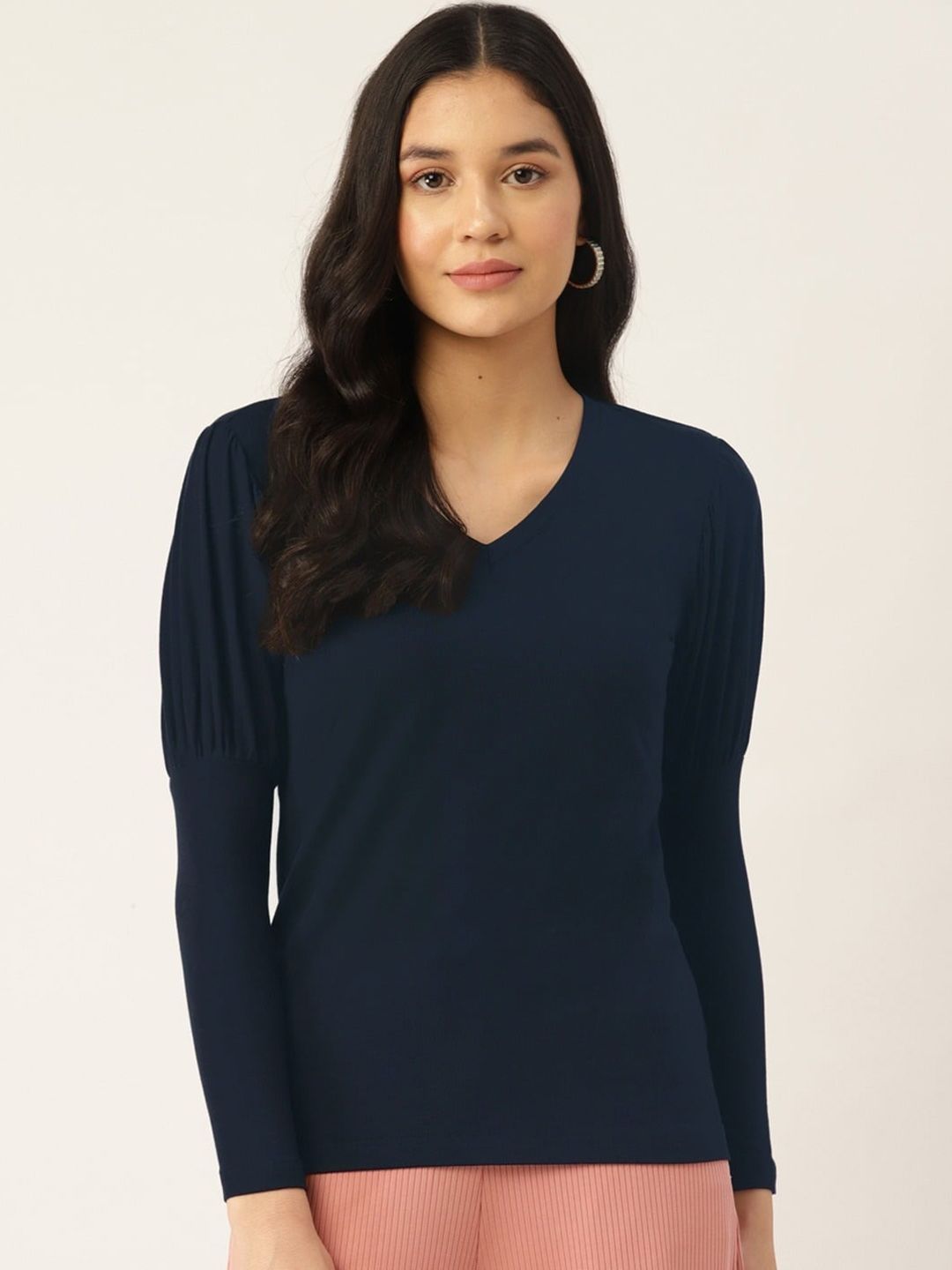UNMADE V-Neck Puff Sleeves Top Price in India