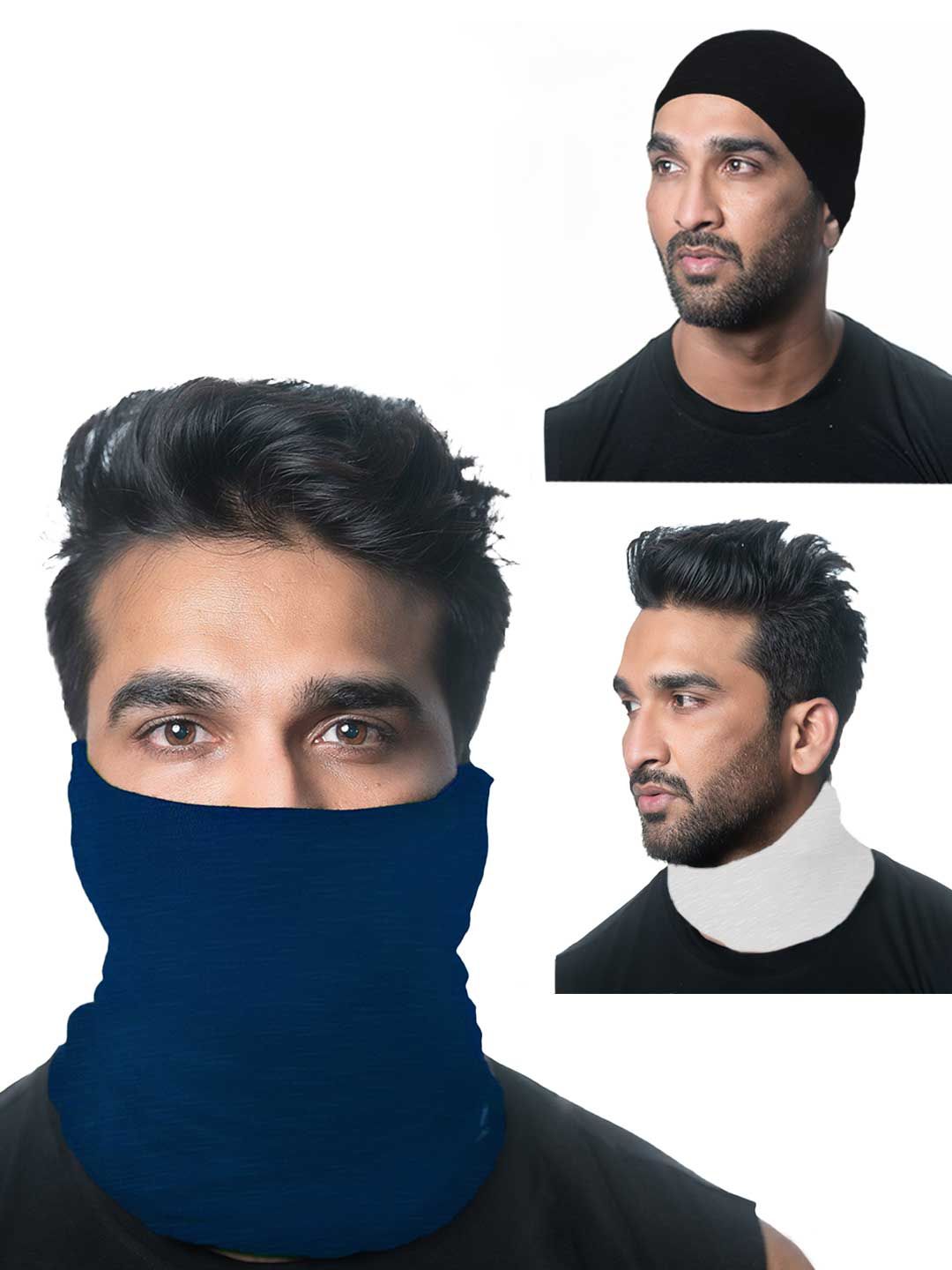 Heelium Unisex Pack of 3 Bamboo Soft Odour-free & Breathable Multipurpose Bandana