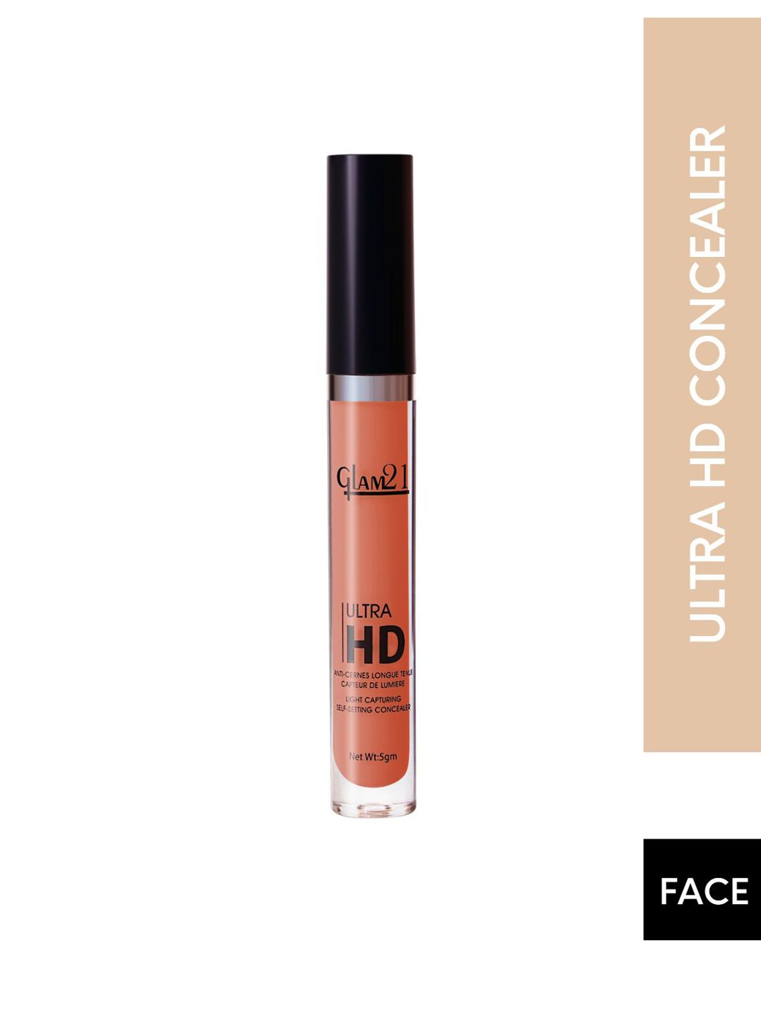 GLAM21 Ultra HD Light Capturing Self Setting Liquid Concealer 5g - Orange Bar 05
