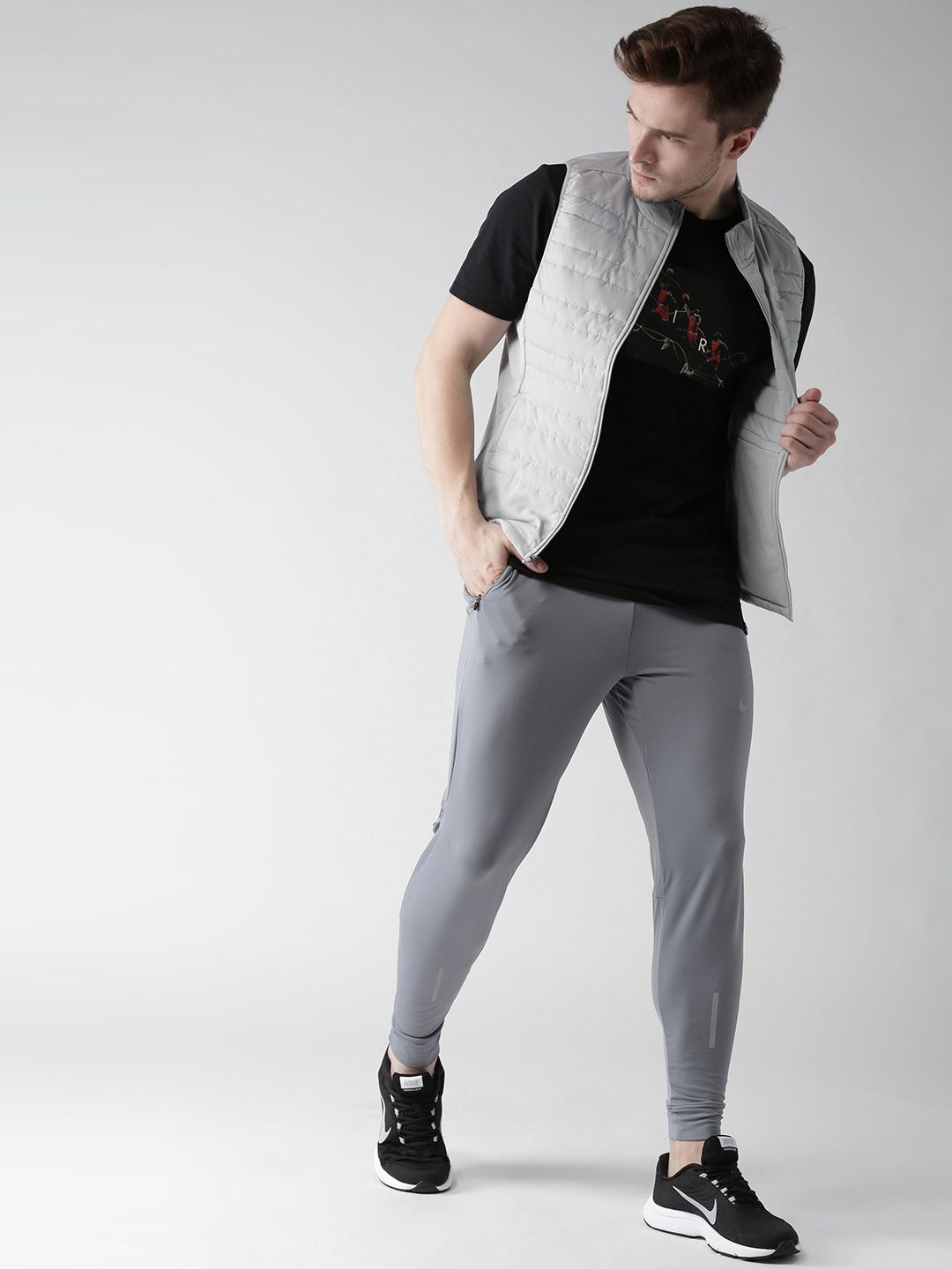 mens grey nike puffer coat