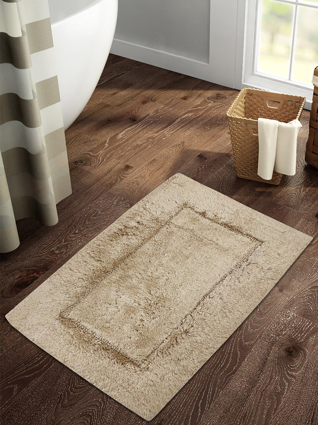 SPACES Hygro Beige 2000 GSM Cotton Small Bath Mat