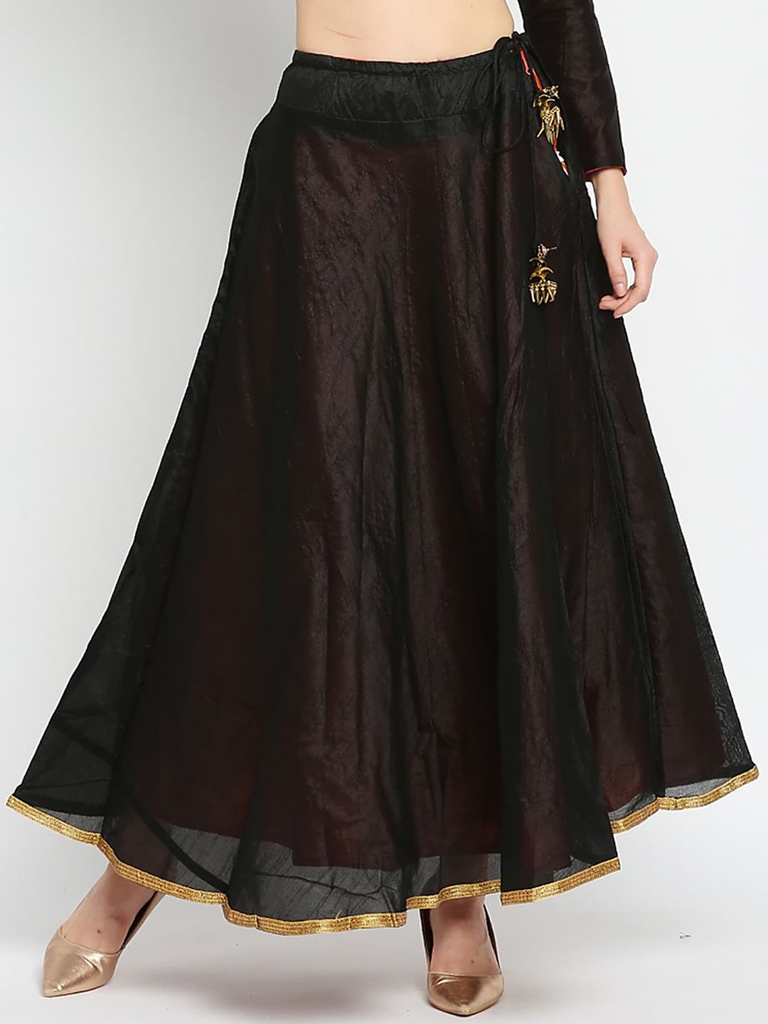 Ira Soleil Women Printed Flared Reversible Maxi Skirt Price in India