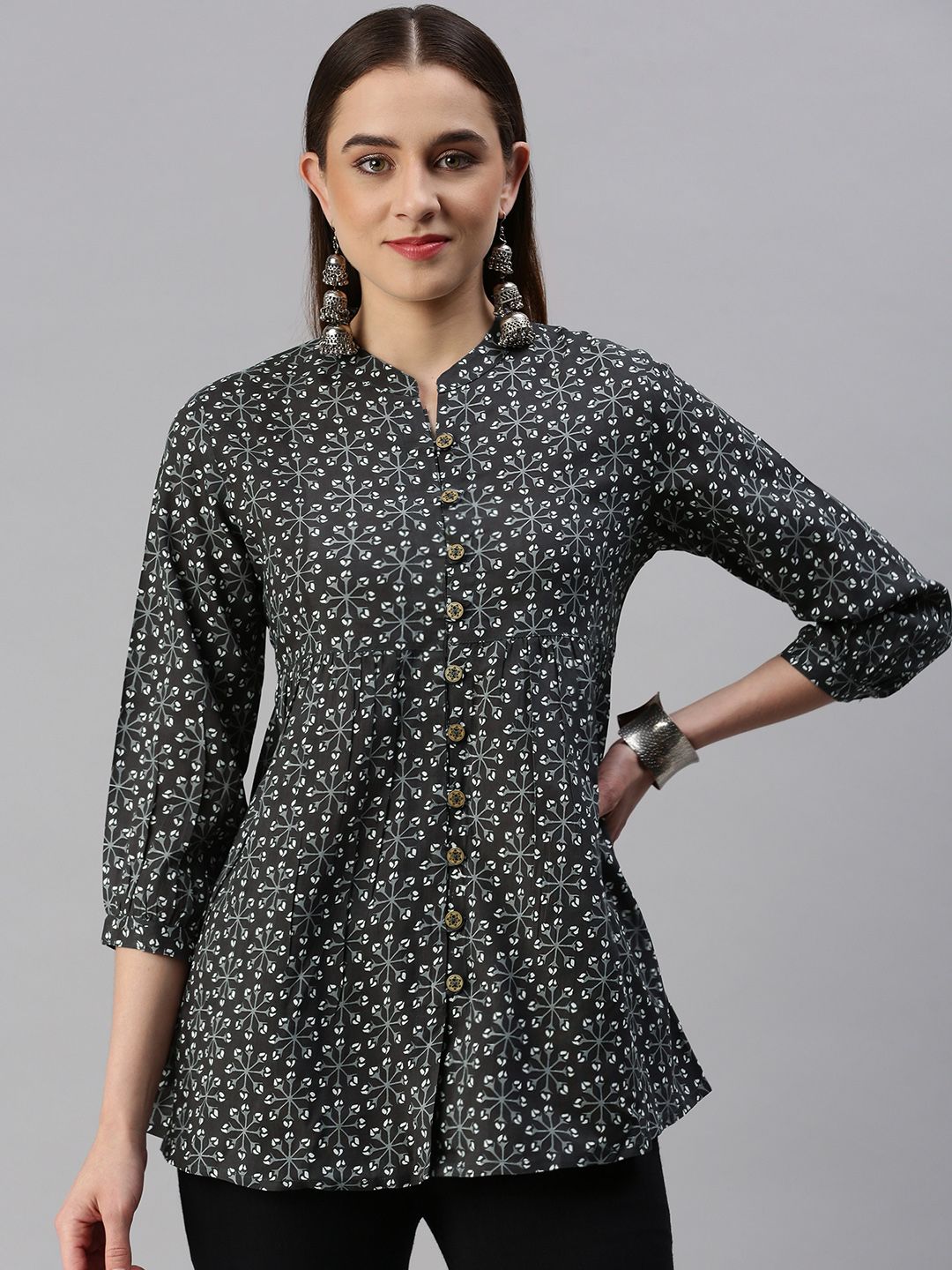 kipek Ethnic Motifs Printed A-Line Kurti Price in India