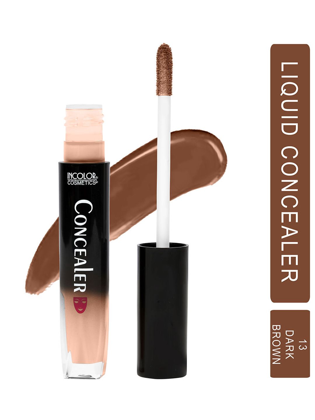 INCOLOR Cosmetics Waterproof & Long-Lasting Liquid Concealer 5ml - Dark Brown 13