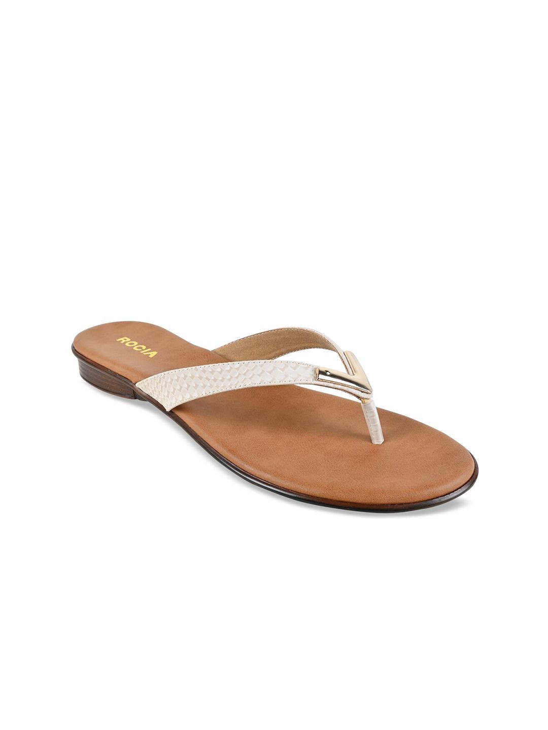 Rocia Textured T-Strap Flats Price in India