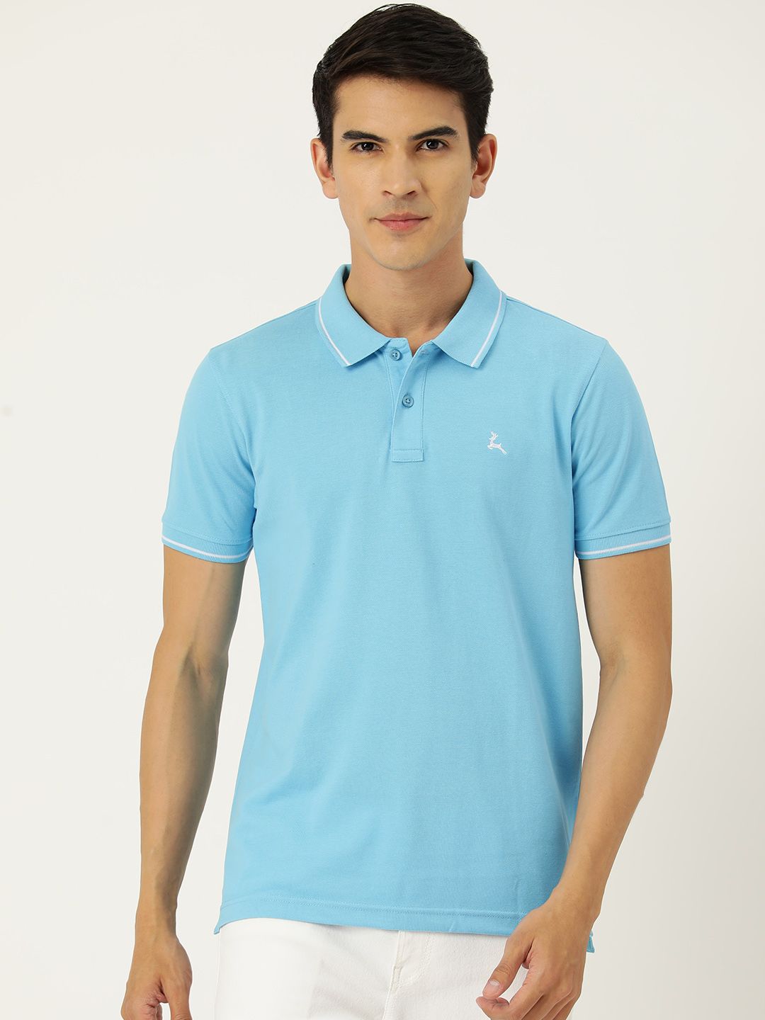 Parx Men Solid Polo Collar T-shirt