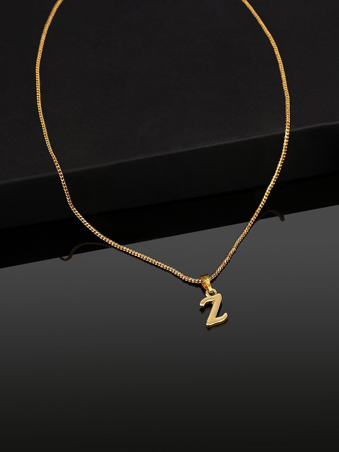 ゴールド　ネックレス Buy Estele Gold-Plated Initial Z Pendant With Chain - Pendant for