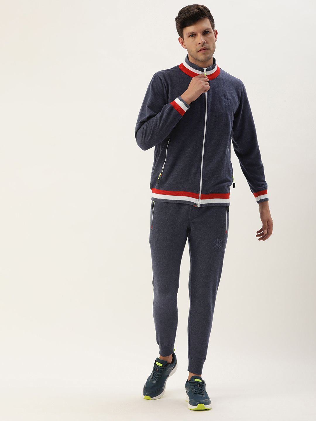 Sports52 wear Solid Mock Collar Tracksuit