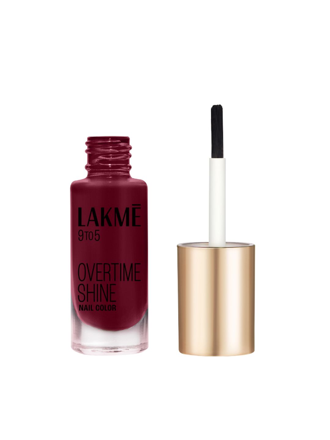 Lakme Lakme 9to5 Overtime Shine Glossy Long Lasting & Quick Dry Nail Color 6ml - Smokey Crimson