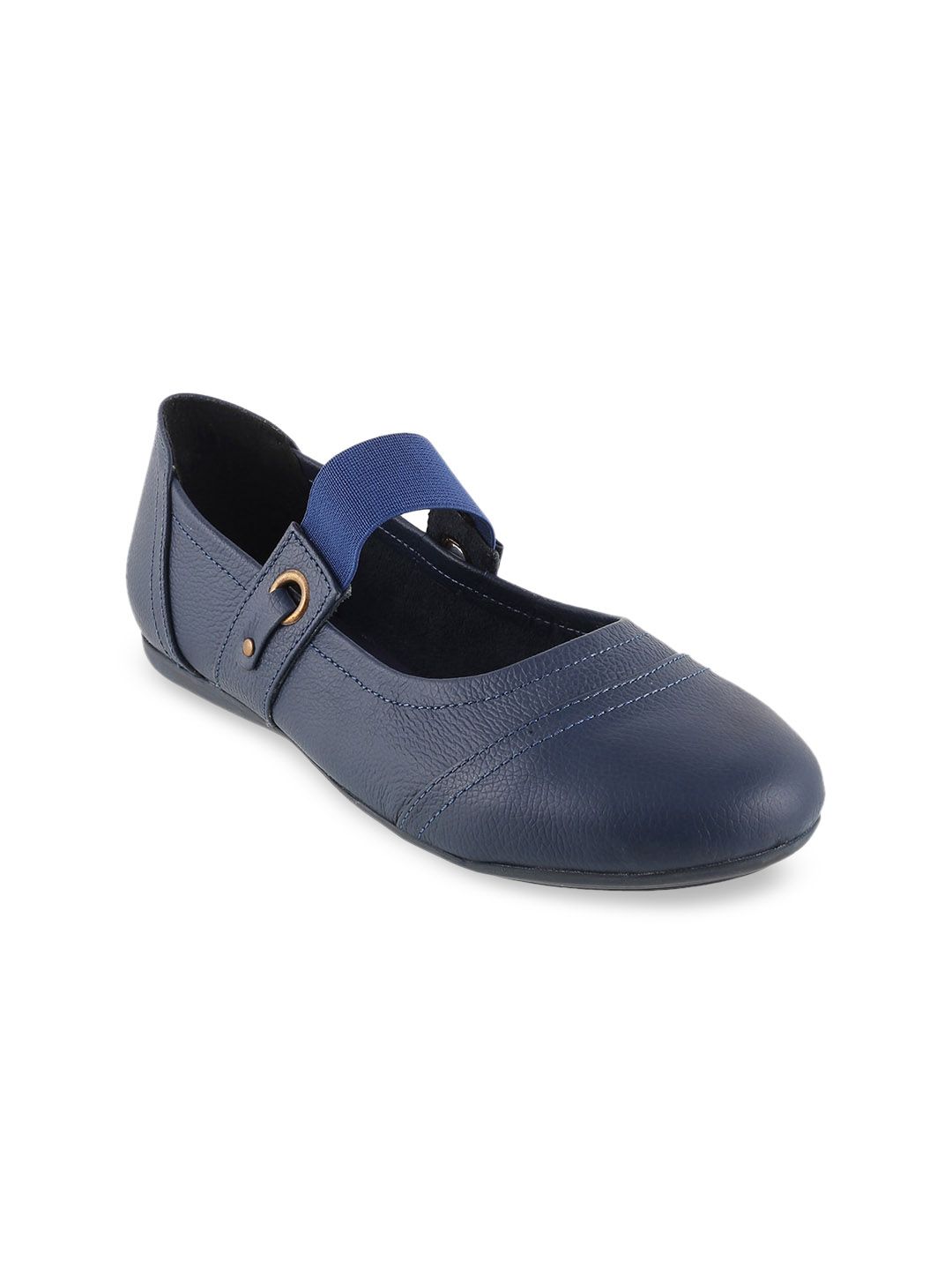 Catwalk Women Textured Leather Ballerinas