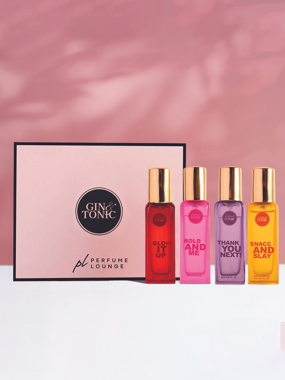 PERFUME LOUNGE Set Of 4 Long-lasting Fresh & Floral Perfumes - 20ml Each