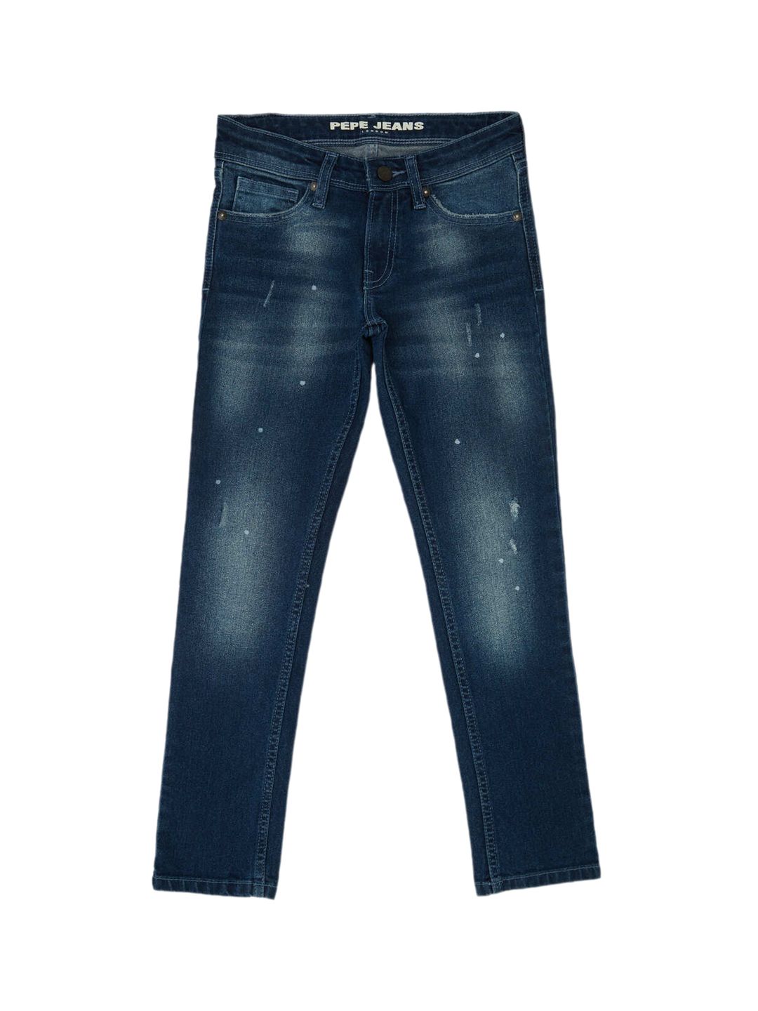 Pepe Jeans Boys Relaxed Fit Low Distress Heavy Fade Cotton Jeans