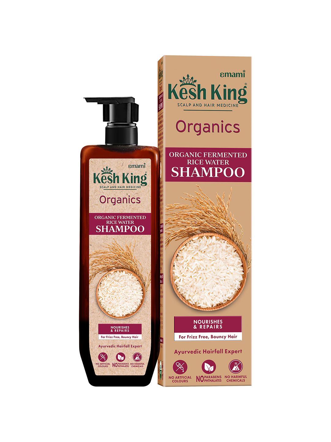 Kesh King Organics Fermented Rice Water Shampoo - Nourishes & Repairs - 300ml