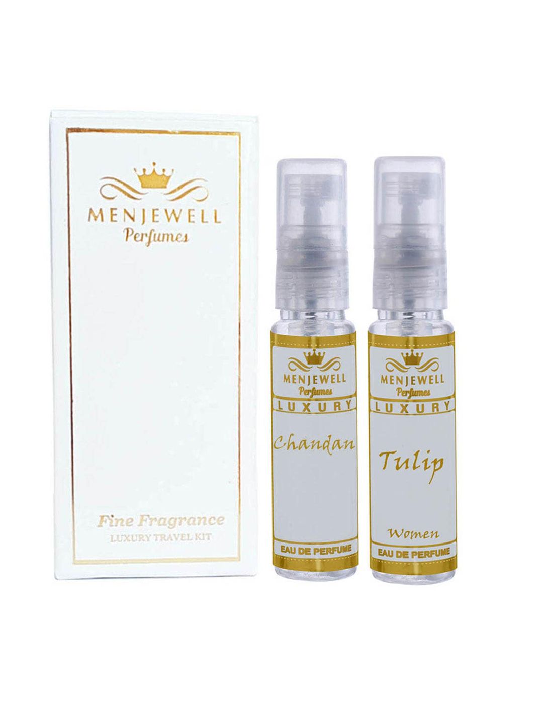 Menjewell Luxury Set of Chandan & Tulip Eau De Parfum - 10 ml each