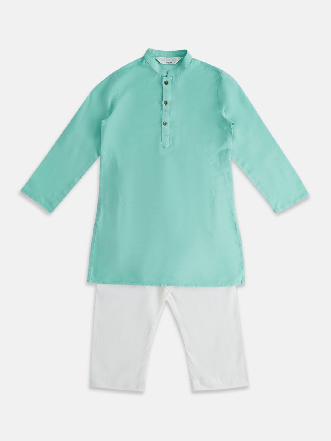 indus route by Pantaloons Boys Mandarin Collar Kurta With Trousers