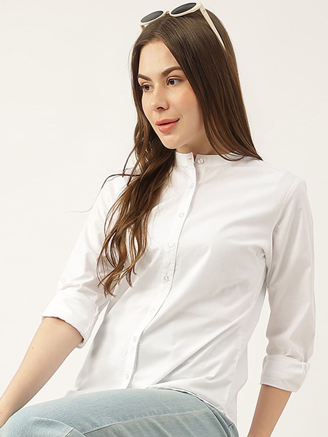 Buy Tokyo Talkies Women Black Regular Fit Solid Casual Shirt with