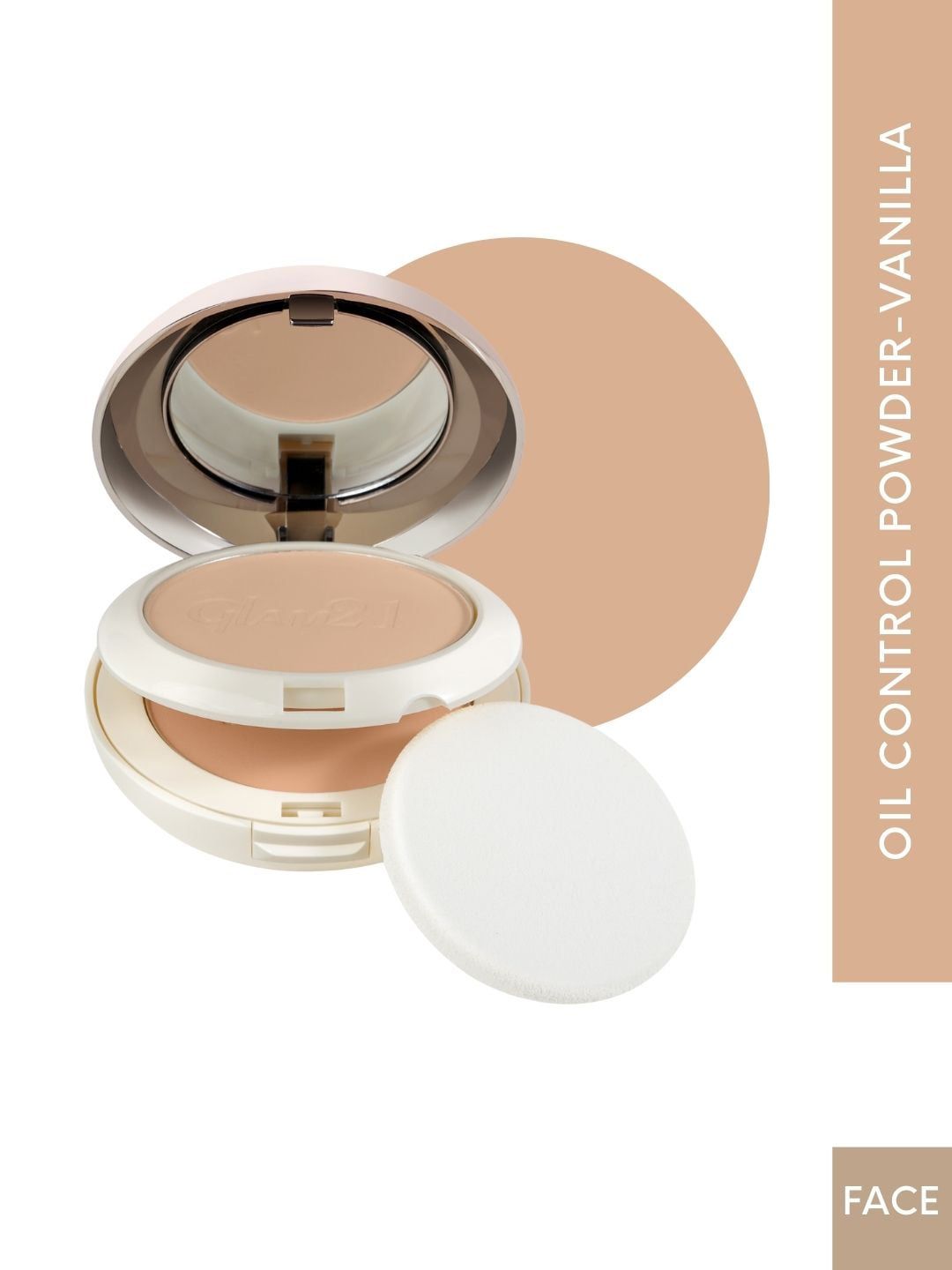 GLAM21 Oil Control Sleek & Soft 2-in-1 Sweat & Waterproof Compact Powder 20 g - Vanila 01