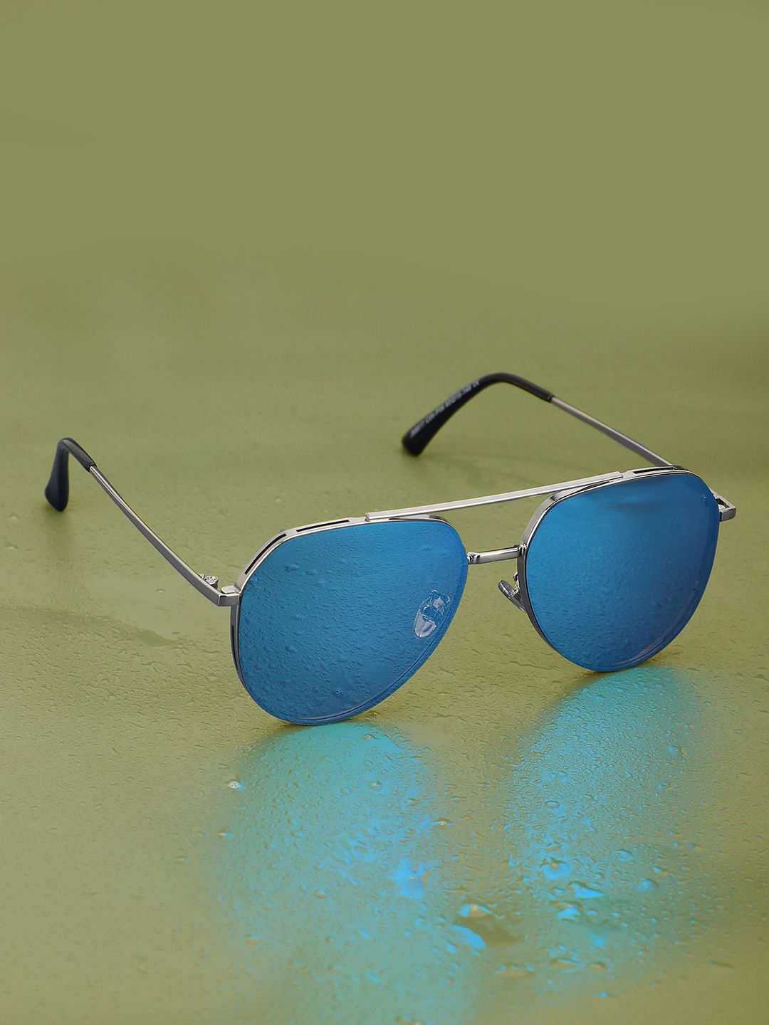 Carlton London Premium Men Polarised & UV Protected Lens Aviator Sunglasses - CLSM137