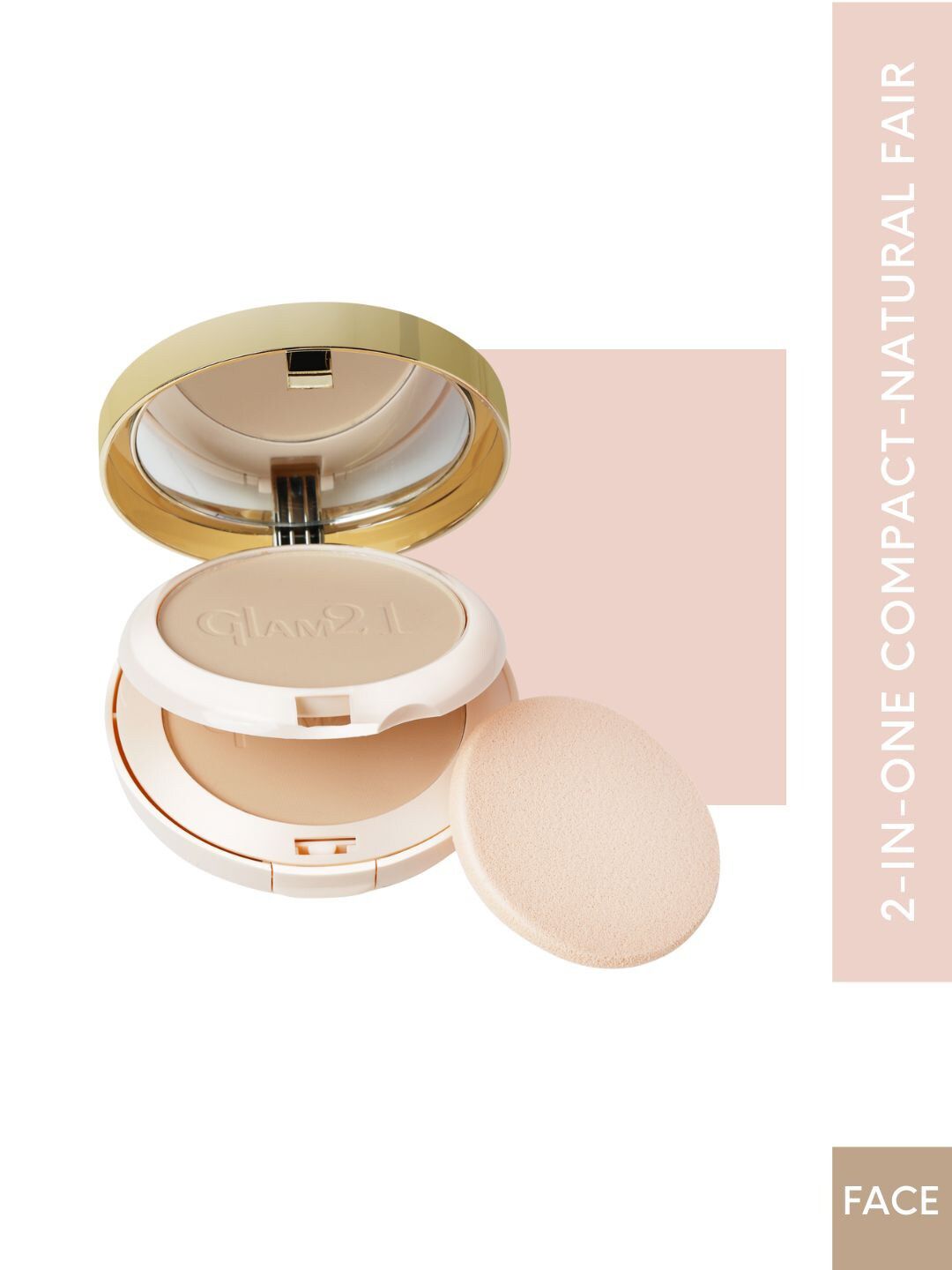 GLAM21 Match Perfection Instant Glow Oil Free Multi-Mineral 2-in-1 Compact Powder - 20gm - Radiant 02