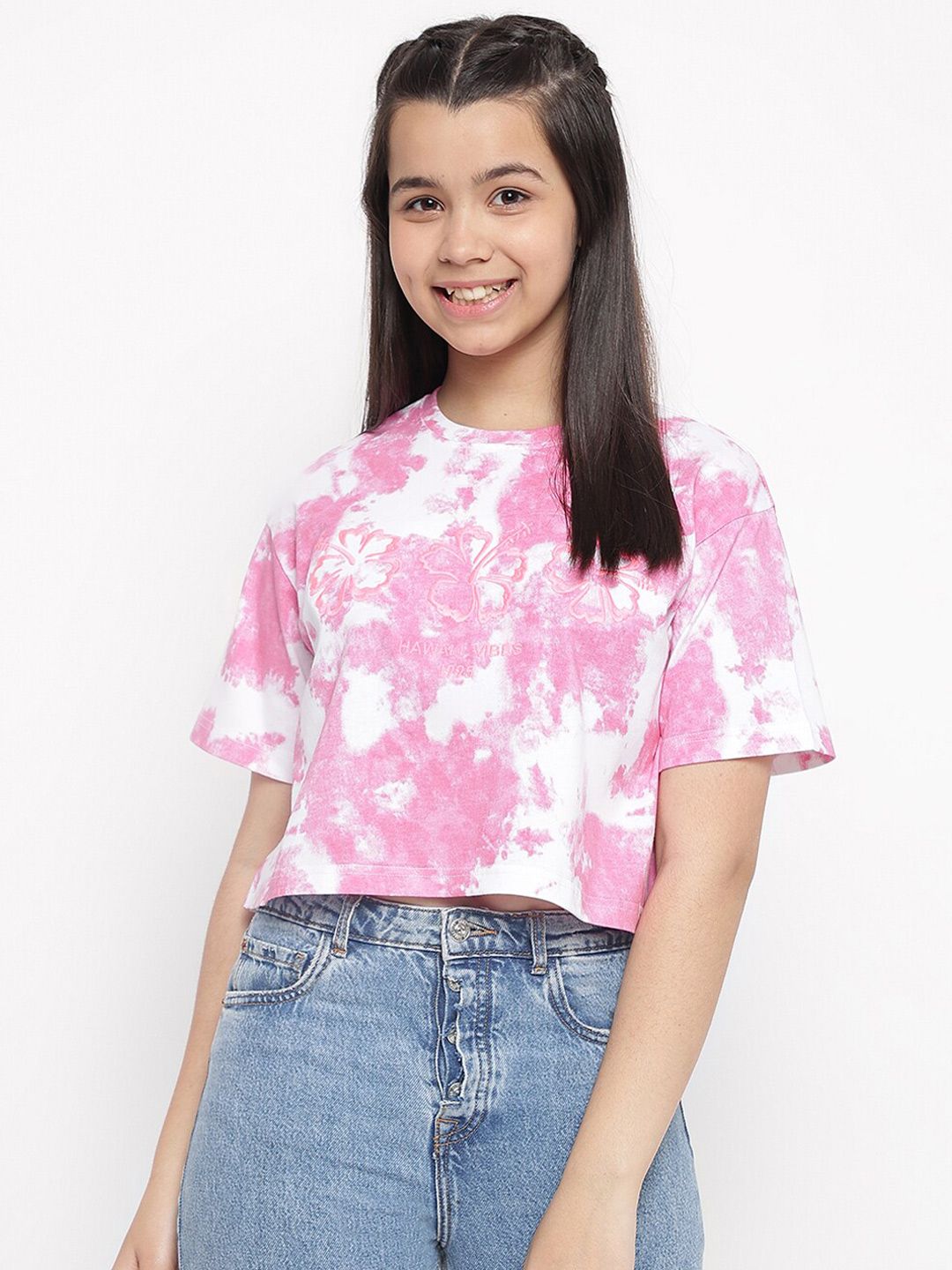 Lil Tomatoes Tie and Dye Cotton Crop Top