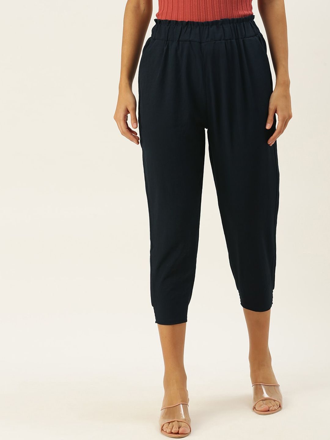 SHECZZAR Women Mid-Rise Cropped Joggers Price in India